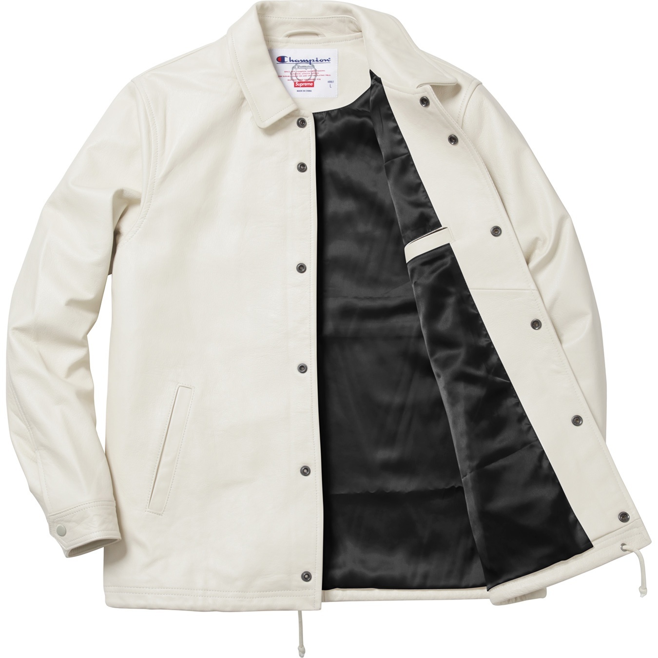 Supreme/Champion® Leather Coaches Jacket view 4